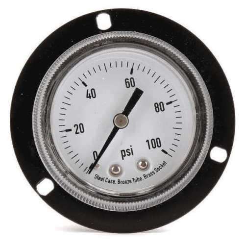 Model R8 Gauge - 1/8" NPT Panel Mount Conection Black Enameled Steel Case - Non Fillable